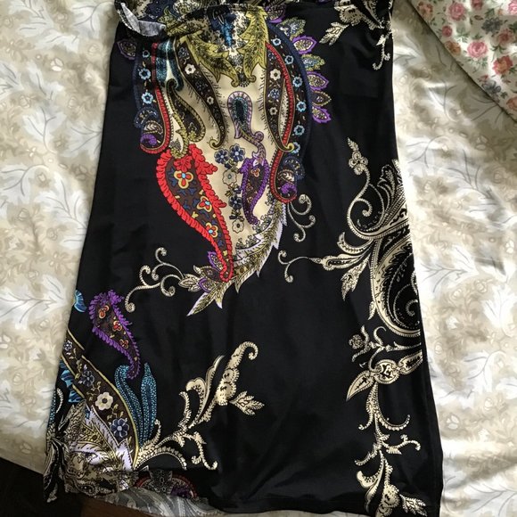 Vintage paisley halter dress - Picture 3 of 8